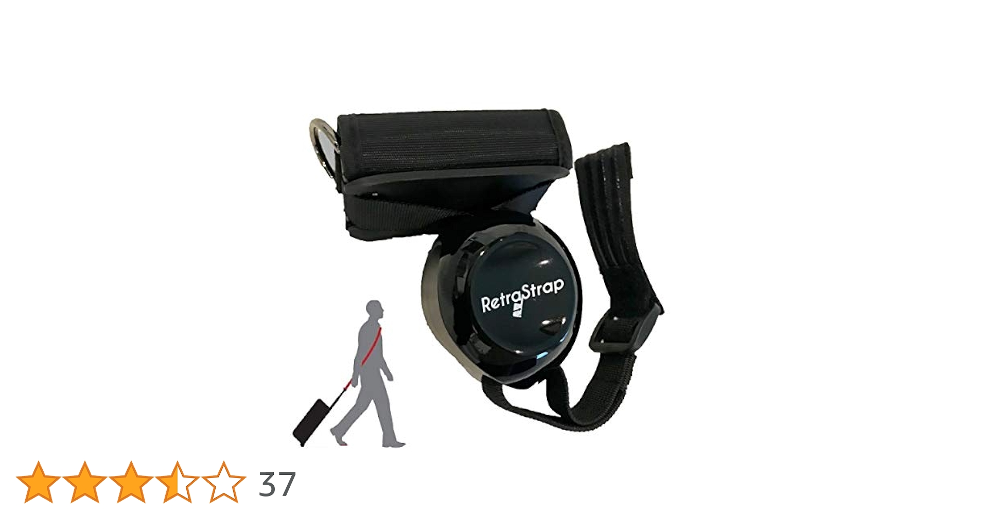 RetraStrap キャリーオン荷物をハンズフリー 盗難防止 ブラック Amazon | RetraStrap キャリーオン荷物をハンズフリーに - 盗難